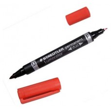 MARCADOR DUO LUMOCOLOR PERMANENTE PUNTAS 0,6/1MM. 1MM. ROJO STAEDTLER 348-2 (MIN10) (Espera 4 dias)