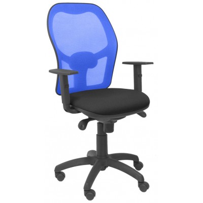 PIQUERAS Y CRESPO Silla Jorquera malla azul asiento bali negro