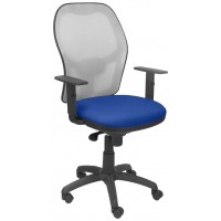 PIQUERAS Y CRESPO Silla Jorquera malla gris asiento bali azul