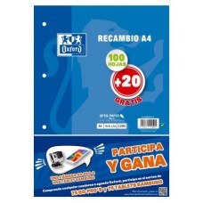 Oxford 400058179 papel de cuaderno 210 x 297 mm (A4) 120 hojas (Espera 4 dias)