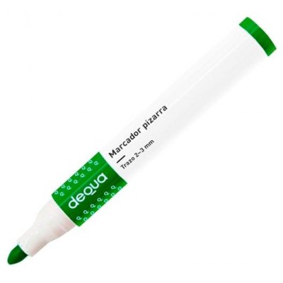 DEQUA Marcador pizarra punta conica trazo 1,5-3mm verde