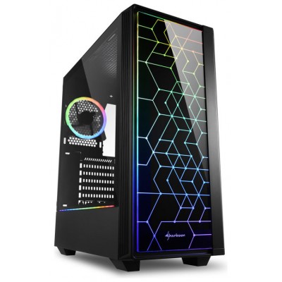 CAJA SHARKOON LIT 100 ATX 2XUSB3.0 RGB SIN FUENTE NEGRO