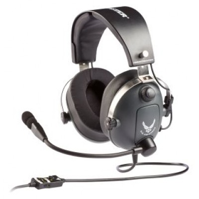 Thrustmaster 4060196 auricular y casco Auriculares Alámbrico Aviación/Control de tráfico aéreo Gris (Espera 4 dias)