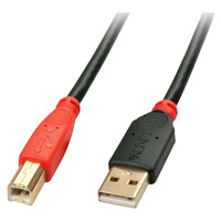 Lindy 42761 cable USB USB 2.0 10 m USB A USB B Negro, Rojo (Espera 4 dias)