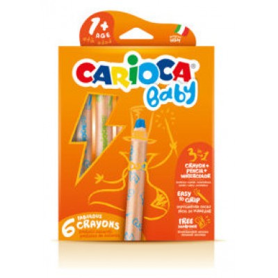 CAJA 6 LÁPICES 3 EN 1 + SACAPUNTAS CARIOCA BABY 42817 (Espera 4 dias)