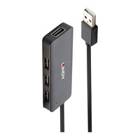 Lindy 42986 hub de interfaz USB 2.0 480 Mbit/s Negro (Espera 4 dias)