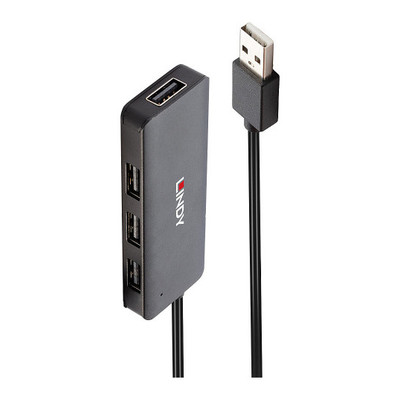 Lindy 42986 hub de interfaz USB 2.0 480 Mbit/s Negro (Espera 4 dias)