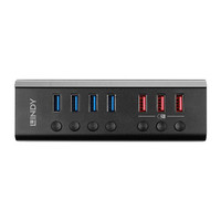 Lindy 43371 hub de interfaz USB 3.2 Gen 1 (3.1 Gen 1) Type-B 5000 Mbit/s Negro (Espera 4 dias)-14SX Lindy 43371 hub de interfaz USB 3.2 Gen 1 (3.1 Gen 1) Type-B 5000 Mbit/s Negro (Espera 4 dias)