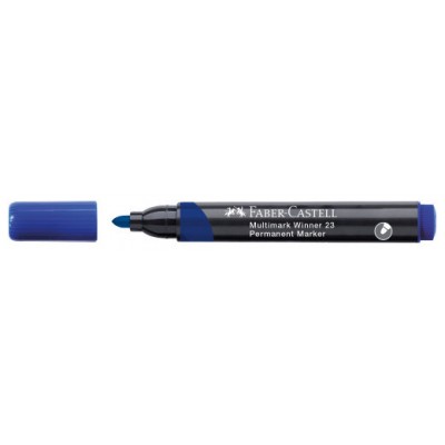 MARCADOR MULTIMARK WINNER 23 AZUL PUNTA CÓNICA Y SIN CLIP FABER CASTELL 453353 (Espera 4 dias)