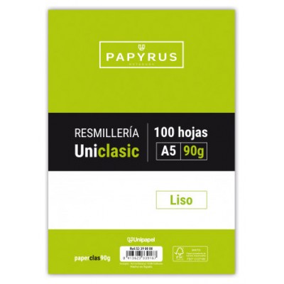 RECAMBIO PAQUETE 100 HOJAS A5 UNICLASIC 90 GR. LISO SIN MARGEN PAYRUS 53390000 (Espera 4 dias)