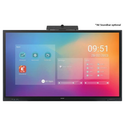 Sharp PN-LC752 Pantalla plana para se&ntilde;alizaci&oacute;n digital 190,5 cm (75") LCD Wifi 450 cd / m&sup2; 4K Ultra HD Negro Pantalla t&aacute;ctil Procesador incorporado Android 11 16/7 (Espera 4 dias)