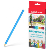 CAJA L&Aacute;PICES DE COLORES TRIANGULAR 12 COLORES ERICH KRAUSE 49886 (Espera 4 dias)