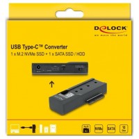 Delock Docking USB Type-C 1 x M.2 NVME o 1 x SATA
