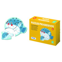 CAJA 4 PUZZLES PROGRESIVOS ANIMALES - PUZZLE DE 2/3 PIEZAS - A PARTIR DE 2 A&Ntilde;OS DOHE 65000 (Espera 4 dias)