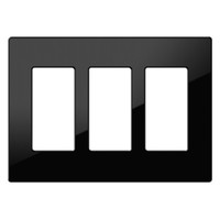 CRESTRON DECORATOR STYLE FACEPLATE, 3-GANG, BLACK SMOOTH (FP-G3-B-S) 6506273 (Espera 4 dias)