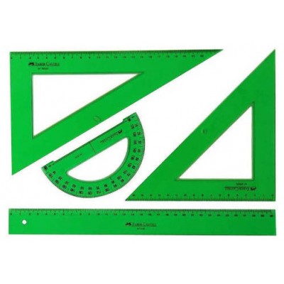 JUEGO REGLAS ESCOLAR 4 PIEZAS FABER CASTELL 66021 (Espera 4 dias)