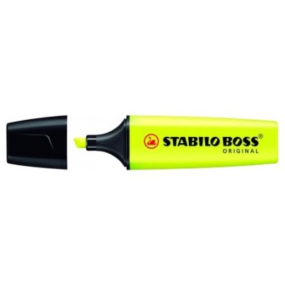 MARCADOR FLUORESCENTE BOSS ORIGINAL TRAZO 2/5MM. AMARILLO STABILO 70/24 (MIN10) (Espera 4 dias)