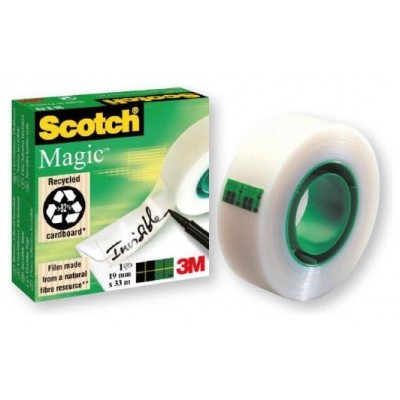 ROLLO CINTA INVISIBLE 19MM X 66M MAGICCAJA CARTÓN 810/1966 SCOTH 7100027117 (Espera 4 dias)