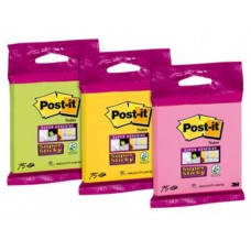 BLISTER BLOC 90 HOJAS NOTAS ADHESIVAS 76X76MM SUPER STICKY 654 COLORES SURTIDOS 6820-SS3N POST-IT 7100172224 (Espera 4 dias)