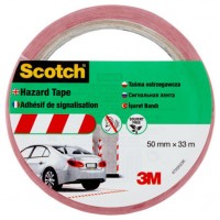 ROLLO CINTA ADHESIVA DE SEÑALIZACIÓN 4705 BLANCA Y ROJA 50MM X 33M SCOTCH 7100181226 (Espera 4 dias)