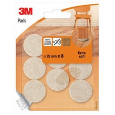 BLISTER 8 FIELTROS ADHESIVOS EXTRA SUAVES 25MM DIAMETRO BEIGE SP84A21 SCOTCH 7100309845 (Espera 4 dias)