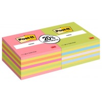 PACK 2 BLOCS 450 HOJAS NOTAS ADHESIVAS 76X76MM COLORES SURTIDOS 2028-OCPPX2 POST-IT 7100321423 (Espera 4 dias)