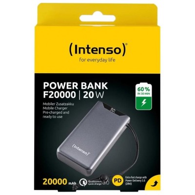 Intenso Powerbank F20000 20000 mAh Gris-SX8 Intenso Powerbank F20000 20000 mAh Gris