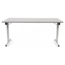 MESA PLEGABLE CON PATAS CROMADAS Y TABLERO GRIS. 160X80X72CM. ROCADA 7503N (Espera 4 dias)