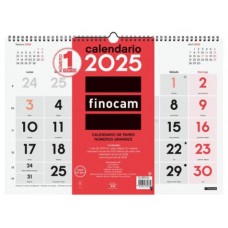 CALENDARIO 2025 NEUTRO PARED NUMEROS GRANDES L 430X310MM FINOCAM 780010025 (Espera 4 dias)