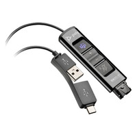 HP Poly Adaptador negro Poly DA85-M USB a QD compatible con TAA (Espera 4 dias)