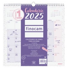 CALENDARIO 2025 PARED TRENDY CHIC ESCRIBIR 300X300MM MORADO FINOCAM 787002725 (Espera 4 dias)