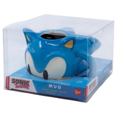 TAZA 3D EN CAJA REGALO CABEZA SONIC 400 ML STOR REDSTRING 78896 (Espera 4 dias)