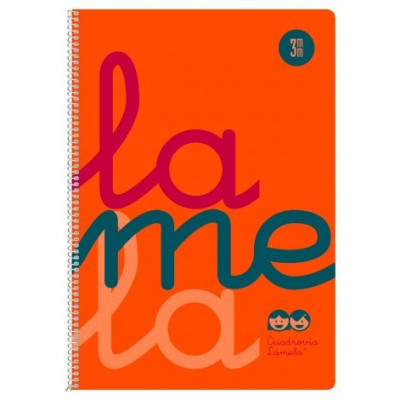 CUADERNO FOLIO PLASTIC RAYADO 3 MM 80 HOJAS 90 GRS NARANJA LAMELA 7FTP003N (MIN5) (Espera 4 dias)