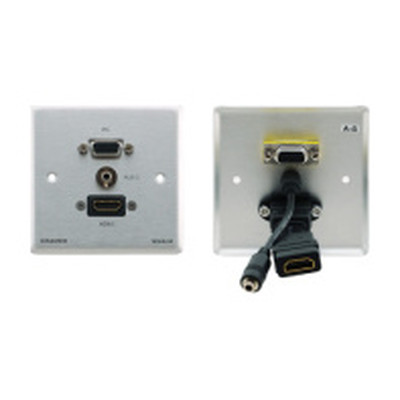 (CONSULTAR STOCK) KRAMER ROOM CONNECTIVITY CONNECT - ROOM CONNECTIVITY PASSIVE WALL PLATE 15&minus;PIN HD, 3.5MM AUDIO & HDMI CONNECTORS-MODEL (WXA-H1/US(BAL)) (80-000227) (Espera 4 dias)