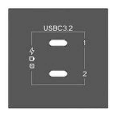 KRAMER ROOM CONNECTIVITY PASSIVE BLACK MODULE WITH 1 USBC FF PORT INPUT. MALE OUTPUT- MD-C/CM(B) (80-000357) (Espera 4 dias)