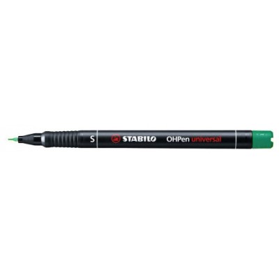 MARCADOR PERMANENTE PUNTA SUPERFINA OHPEN UNIVERSAL 0,4MM VERDE STABILO 841/36 (MIN10) (Espera 4 dias)