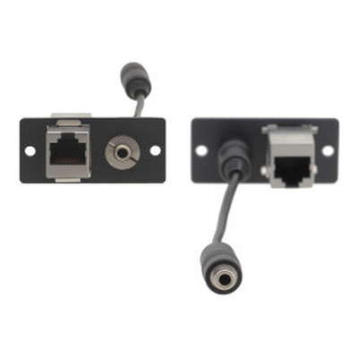 (CONSULTAR STOCK) KRAMER ROOM CONNECTIVITY CONNECT - ROOM CONNECTIVITY WALL PLATE INSERT - 3.5MM & RJ-45-MODEL (WA-45(W)) (85-001599) (Espera 4 dias)