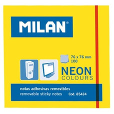 MILAN BLOC NOTAS ADHESIVAS 100 HOJAS 76X76MM AMARILLO-SX0 MILAN BLOC NOTAS ADHESIVAS 100 HOJAS 76X76MM AMARILLO