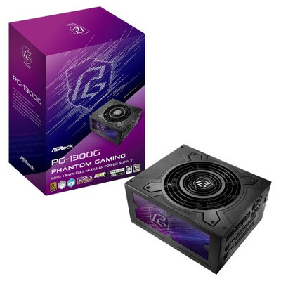 Asrock Phantom Gaming PG-1300G unidad de fuente de alimentación 1300 W 20+4 pin ATX ATX Negro (Espera 4 dias)-SX28 Asrock Phantom Gaming PG-1300G unidad de fuente de alimentación 1300 W 20+4 pin ATX ATX Negro (Espera 4 dias)