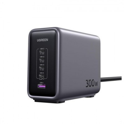 Ugreen 90903B cargador de dispositivo m&oacute;vil Universal Negro, Gris Corriente alterna Carga r&aacute;pida Interior (Espera 4 dias)