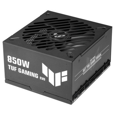 FUENTE ALIMENTACION ASUS TUF-GAMING-850G-EVO,850W, 80+ GOLD, ATX 3.0 COMPATIBLE, MILITARY-GRADE COMPONENTS, DUAL BALL BEARING, AXIAL-TECH FAN, PCB COATING, 10 YEAR WARRANTY) (Espera 4 dias)