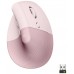 LOGITECH Raton Inalambrico 6 botones Ergonomico, Vertical, Videojuegos color Rosa