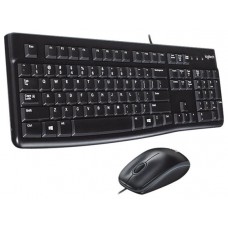 Pack Teclado Y Mouse Logitech Mk120 Ruso Con Cable Usb