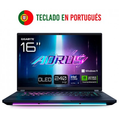 PORTATIL GIGABYTE AORUS MASTER 16 U9-275HX RTX 5090 32GB 1TB 16"OLED W11P