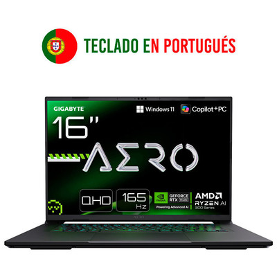 PORTATIL GIGABYTE AERO X16 1VH93PTC94AH AI 7 350 RTX5060 16GB 1TB 16" WQXGA W11H-SX179 PORTATIL GIGABYTE AERO X16 1VH93PTC94AH AI 7 350 RTX5060 16GB 1TB 16" WQXGA W11H