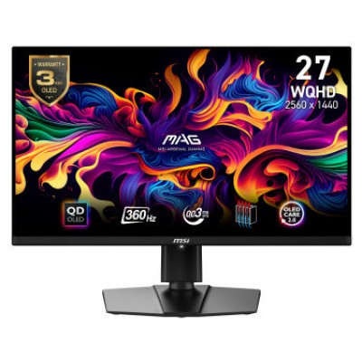 MSI MAG 271QPX QD-OLED pantalla para PC 67,3 cm (26.5") 2560 x 1440 Pixeles Quad HD QDOLED Negro (Espera 4 dias)