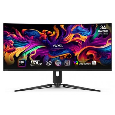 MSI MAG 341CQP QD-OLED pantalla para PC 86,4 cm (34") 3440 x 1440 Pixeles UltraWide Quad HD QDOLED Negro (Espera 4 dias)