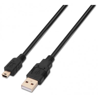 CABLE USB 2.0 TIPO AM-MINI BM NEGRO 1.0M AISENS