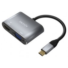 CONVERSOR USB-C A VGA-HDMI 4K USB-CM-VGA H-HDMI H GRIS