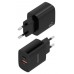 AISENS - CARGADOR GaN 30W, 1xUSB-C PD3.0 QC4.0, 1xUSB-A QC3.0, NEGRO